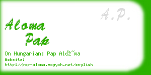 aloma pap business card
